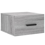 vidaXL Tables de chevet murales 2 Pièces sonoma gris 35x35x20 cm