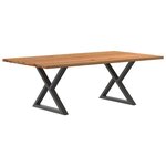 vidaXL Table à manger marron clair bois de chêne massif rectangulaire