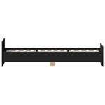 vidaXL Cadre de lit sans matelas noir 100x200 cm bois d'ingénierie