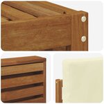 vidaXL Ensembles de canapés 8 pc Naturel et Crème Bois d'Acacia Massif