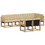 vidaXL Ensemble de canapés d'extérieur 8 pc Blanc et Beige