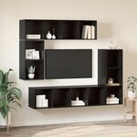 vidaXL Ensemble meuble TV 4 Pièces Chêne noir 37 x 37 x 142.5 cm