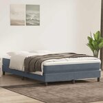vidaXL Sommier à lattes de lit et matelas gris foncé 160x210cm velours