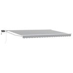 vidaXL Store rétractable manuel avec LEDs Anthracite et blanc 4 × 3 m