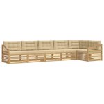 vidaXL Ensemble de canapés d'extérieur 6 pc Blanc et Beige Polyester
