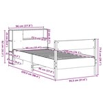 vidaXL Lit bibliothèque sans matelas blanc 90x200cm bois de pin massif