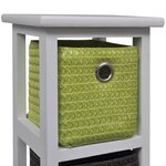 vidaXL Étagère de rangement et paniers multicolores Bois de Paulownia