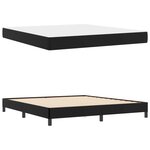 vidaXL Cadre de lit avec matelas Noir 180 x 200 cm tissu