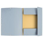 EXACOMPTA - Chemise a élastiques 3 rabats - 24 x 32 - Carte lustrée 390G - Couleur gris tourterelle