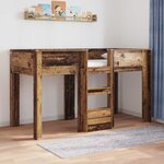 vidaXL Lit Superposé pour Enfants Bois ancien 75 x 190 cm