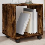 vidaXL Armoire roulante chêne fumé 37x33x42 5 cm bois d'ingénierie