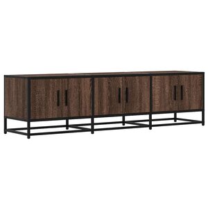 vidaXL Meuble TV chêne marron 150x35x41 cm bois d'ingénierie et métal