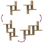 vidaXL Étagères murales 2 Pièces chêne artisanal bois d'ingénierie