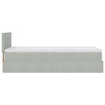 vidaXL Cadre de lit ottoman et matelas gris clair 90x190 cm velours