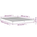vidaXL Cadre de lit sans matelas blanc 140x190 cm bois de pin massif