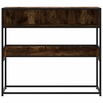 vidaXL Table console chêne fumé 90x35x80 cm bois d'ingénierie