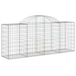 vidaXL Paniers à gabions arqués 8 Pièces 200x50x80/100 cm Fer galvanisé