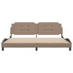 vidaXL Cadre de lit sans matelas Zadar cappuccino 200x200 cm similicuir