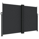 vidaXL Auvent latéral rétractable noir 160x1000 cm