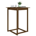 vidaXL Table de bar Marron miel 80x80x110 cm Bois massif de pin