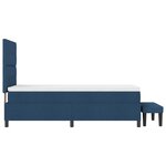 vidaXL Lit à ressort avec matelas et banc bleu 100x200 cm en tissu