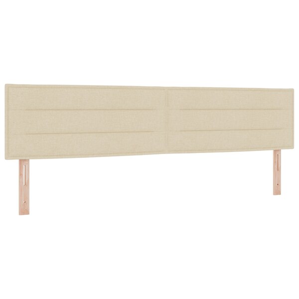 vidaXL Tête de Lit LED Design Lignes Crème 100 cm Tissu