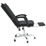 vidaXL Fauteuil inclinable de bureau Noir Similicuir