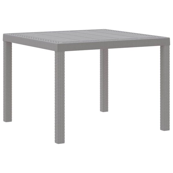 vidaXL Table de jardin pour repas Gris clair 100 x 100 x 73 cm