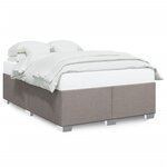 vidaXL Cadre de lit sans matelas taupe 140x190 cm tissu