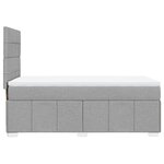 vidaXL Sommier à lattes de lit avec matelas Gris clair 100x200cm Tissu