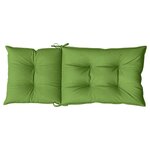 vidaXL Coussins de chaise à dossier haut lot de 2 vert mélangé tissu