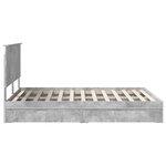 vidaXL Lit de Rangement Gris béton 150 x 200 cm Bois d'ingénierie