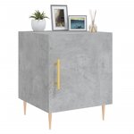 vidaXL Tables de chevet 2 Pièces gris béton 40x40x50 cm bois d’ingénierie