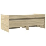 vidaXL Lit de jour et tiroirs chêne sonoma 75x190cm bois d'ingénierie