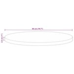 vidaXL Dessus de table Ø 50x2 5 cm rond bois massif de récupération