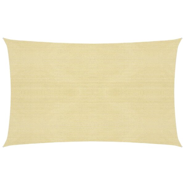 vidaXL Voile d'ombrage 160 g/m² Beige 2 5x4 5 m PEHD