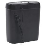 vidaXL Déchiqueteuse de papier 6 feuilles à coupe en bandes Noir