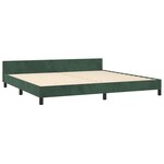 vidaXL Cadre de lit sans matelas vert foncé 200x200 cm velours