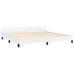 vidaXL Cadre de lit avec tête de lit sans matelas blanc 200x200 cm