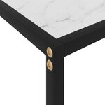 vidaXL Table console Blanc 120x35x75 cm Verre trempé