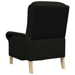 vidaXL fauteuil Noir 76 x 94 x 102 cm tissu