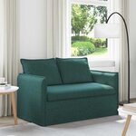 vidaXL Canapé Vert foncé 136 x 82 x 85 cm tissu