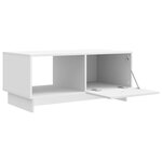 vidaXL Table basse Blanc 90 x 50 x 40 cm Bois d'ingénierie