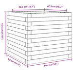 vidaXL Jardinière 50x50x45 5 cm bois de pin imprégné
