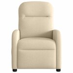 vidaXL Fauteuil de massage inclinable Crème Tissu