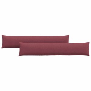 vidaXL Coussins de canapé 2 pc tissu Bordeaux 200 x 40 cm