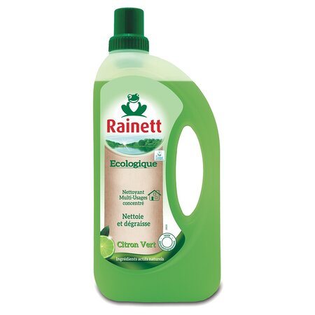 Rainett Écologique Nettoyant Multi-Usages Concentré au Citron Vert 1L (lot de 8)