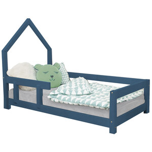 Lit cabane enfant POPPI 120 x 180 bleu marine 2