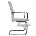 vidaXL Chaises à manger cantilever lot de 6 blanc similicuir