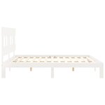 vidaXL Cadre de lit sans matelas blanc 200x200 cm bois massif de pin